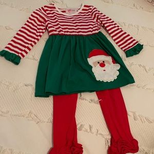 Christmas Santa Outfit Girls 5T